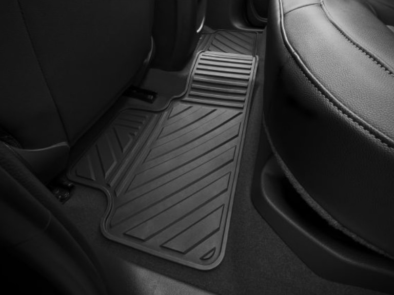 Crew Cab Second-Row One-Piece Premium All-Weather Floor Mat in Jet Black/