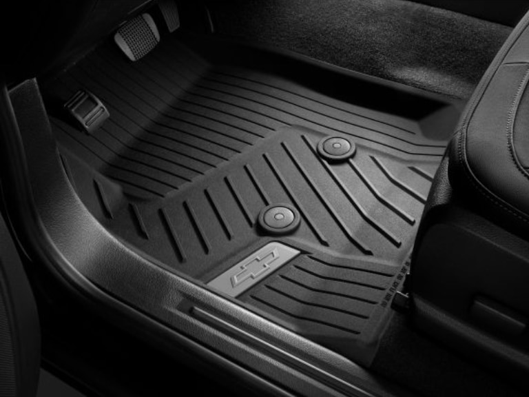 First-Row Premium All-Weather Floor Liners in Jet Black with Bowtie Logo/