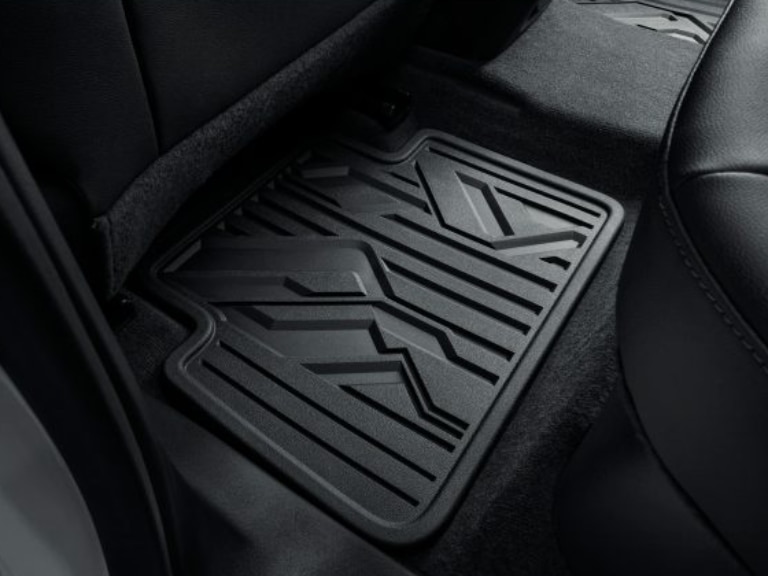 Crew Cab Second-Row Premium All-Weather Floor Mats in Jet Black/