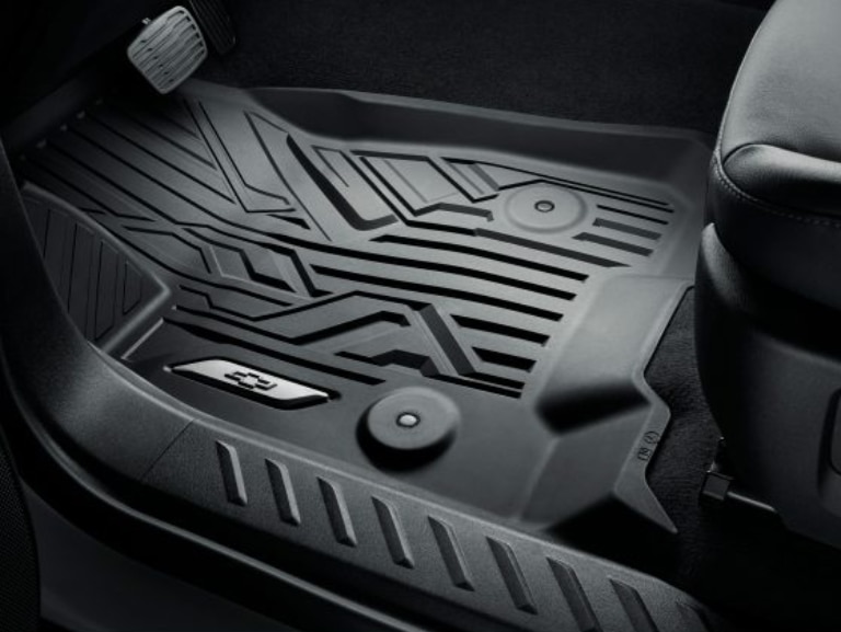 First-Row Premium All-Weather Floor Liners in Jet Black with Bowtie Logo/