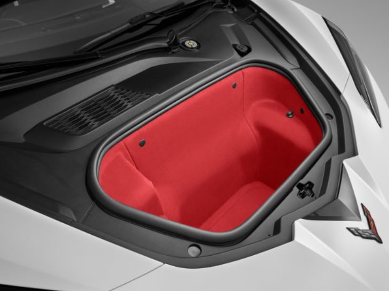 Front and Rear Trunk Sueded Microfiber Trim Panel Kit in Adrenaline Red/