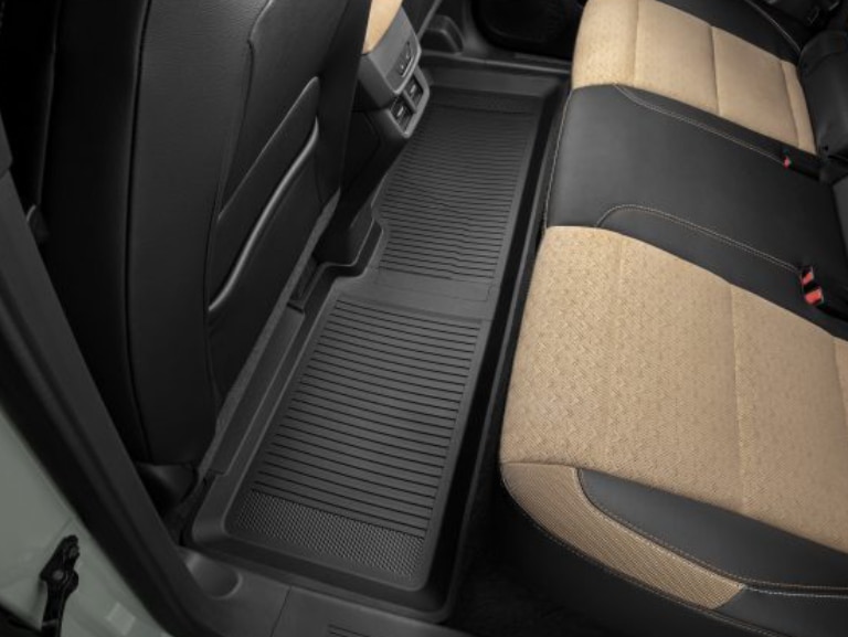 Second-Row Interlocking Premium All-Weather Floor Liner in Jet Black/