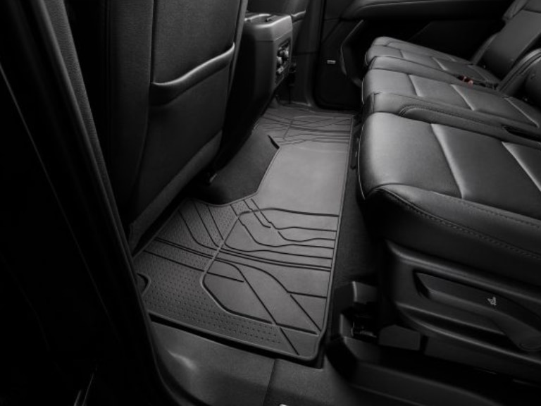 Second-Row One-Piece Premium All-Weather Floor Mat in Jet Black/