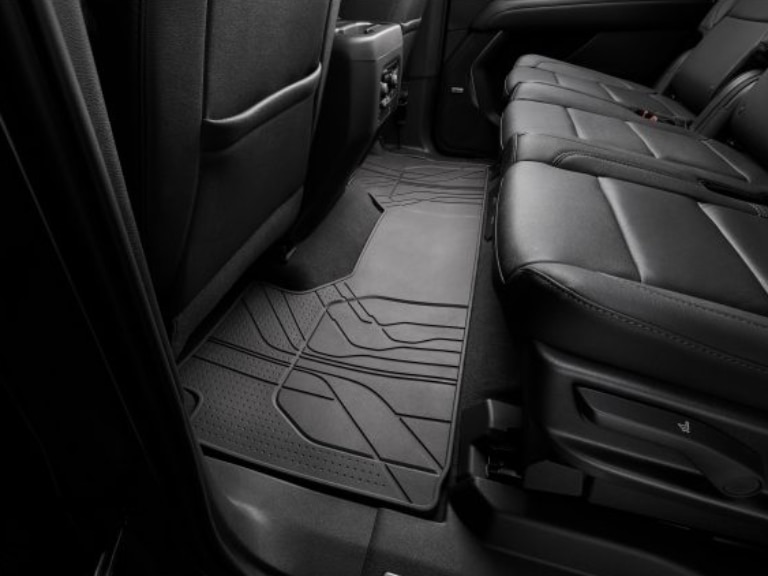 Second-Row One-Piece Premium All-Weather Floor Mat in Jet Black/