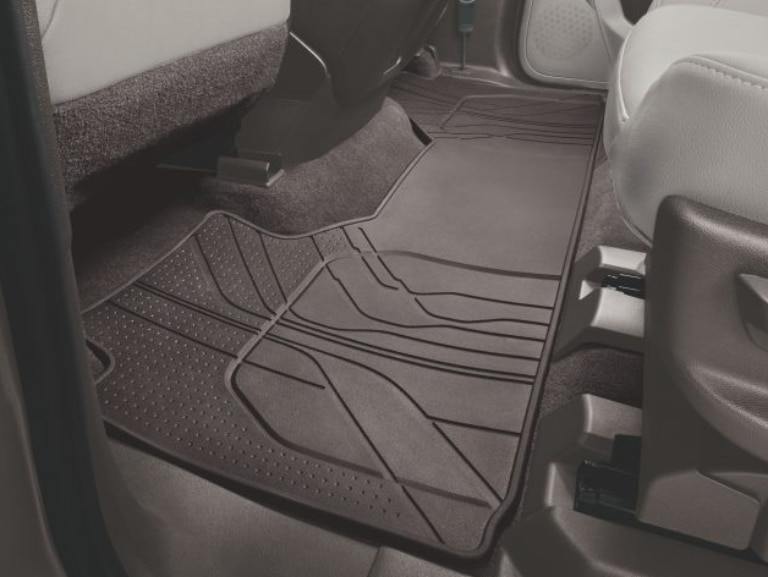 Second-Row One-Piece Premium All-Weather Floor Mat in Very Dark Atmosphere/