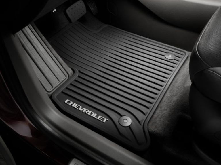 First-Row Premium All-Weather Floor Mats in Jet Black with Chevrolet Script/