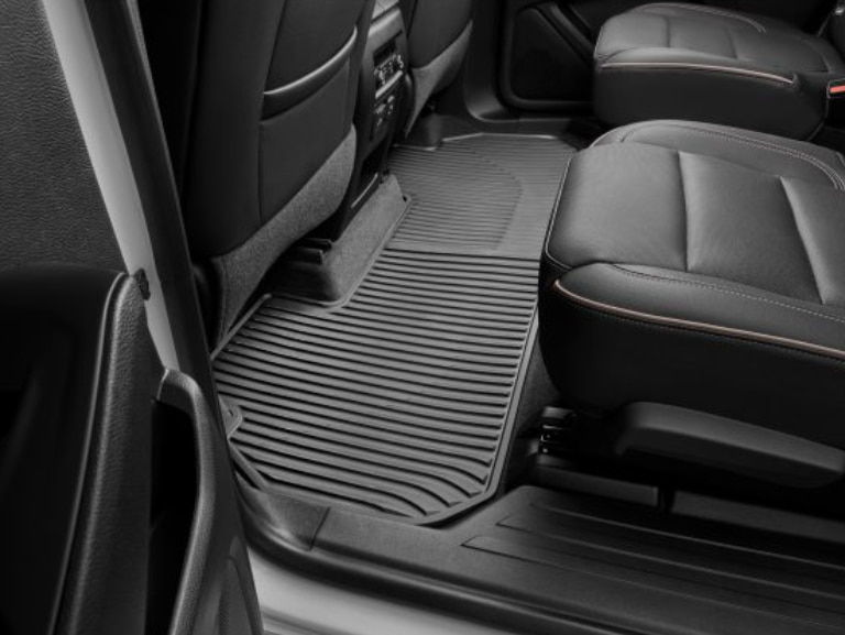 Second-Row One-Piece Premium All-Weather Floor Mat in Jet Black/