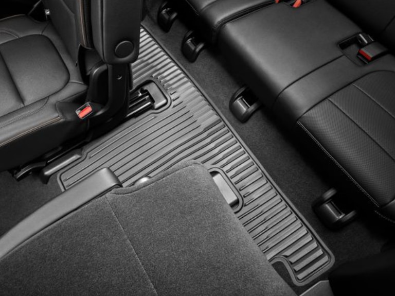 Third-Row One-Piece Premium All-Weather Floor Mat in Jet Black (for Models with Second-Row Captain's Chairs)/