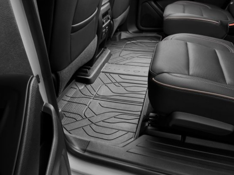 Second-Row Interlocking Premium All-Weather Floor Liner in Jet Black (for Models with Second-Row Captain's Chairs)/