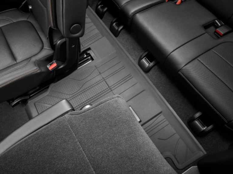Third-Row One-Piece Premium All-Weather Floor Liner in Jet Black (for Models with Second-Row Captain's Chairs)/
