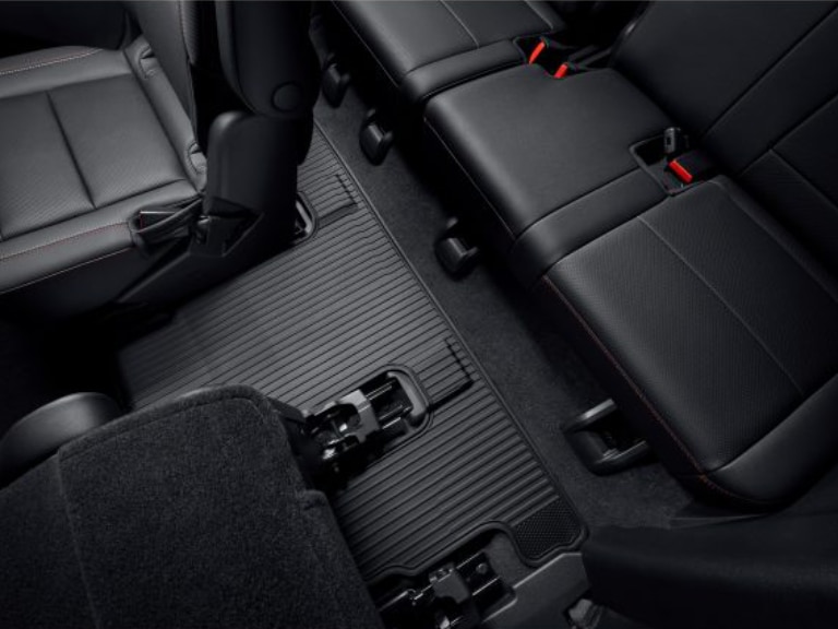 Third-Row One-Piece Premium All-Weather Floor Liner in Jet Black (for Models with Second-Row Captain's Chairs)/