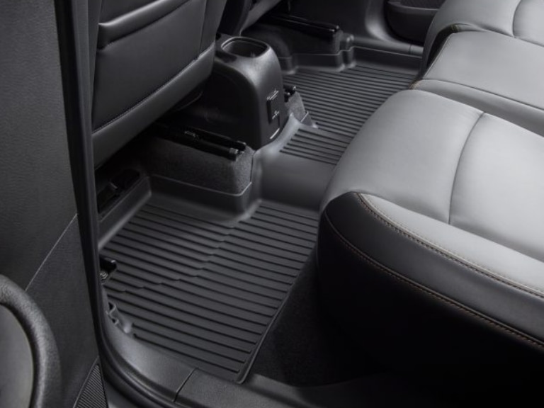 Second-Row One-Piece Premium All-Weather Floor Liner in Jet Black/
