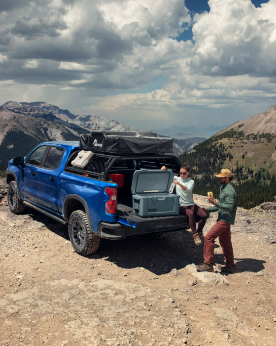 Chevrolet Silverado with black assist steps